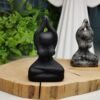 Piedra de fuego figura de yoga / Obsidiana - natural