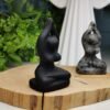 Piedra de fuego figura de yoga / Obsidiana - natural