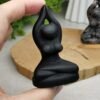 Piedra de fuego figura de yoga / Obsidiana - natural