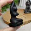 Piedra de fuego figura de yoga / Obsidiana - natural