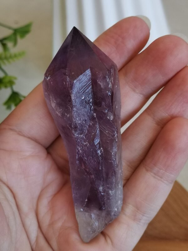 Natural amethyst wand • meditation crystal