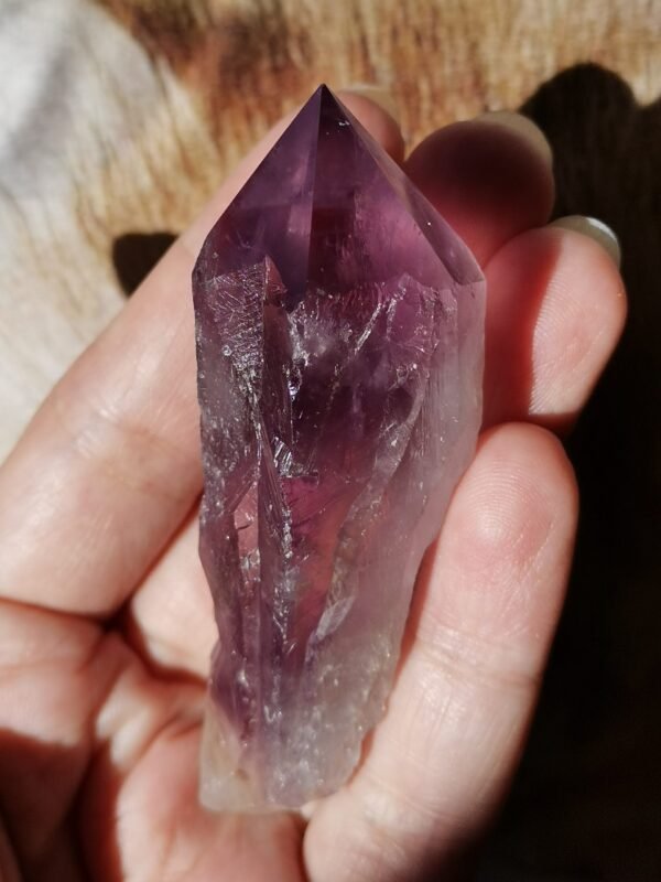 Natural amethyst wand • meditation crystal
