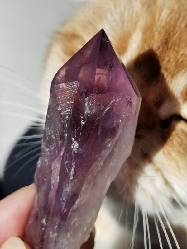 Natural amethyst wand • meditation crystal