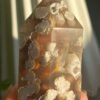 Natural flower agate • crystal tower