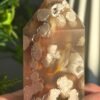 Natural flower agate • crystal tower