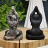Piedra de fuego figura de yoga / Obsidiana - natural