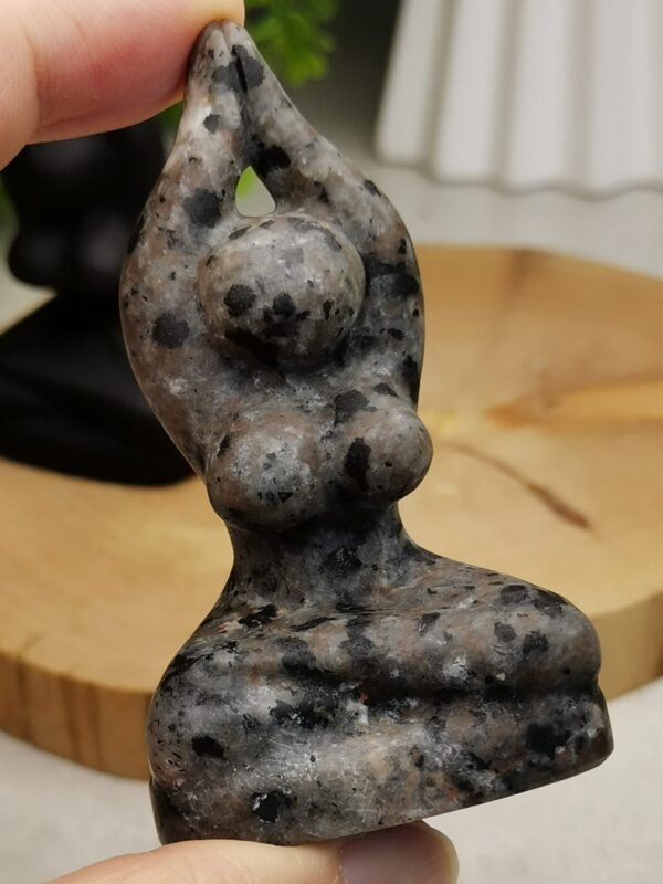 Piedra de fuego figura de yoga / Obsidiana - natural