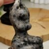 Piedra de fuego figura de yoga / Obsidiana - natural