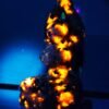 Piedra de fuego figura de yoga / Obsidiana - natural