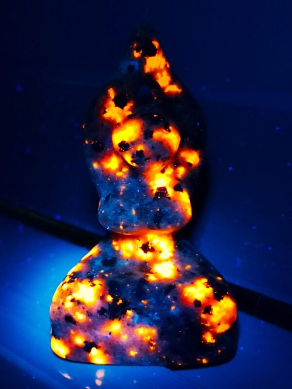 Piedra de fuego figura de yoga / Obsidiana - natural