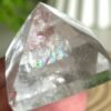 Clear quartz/obsidian pyramids. • Set for energy disposition