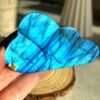 Natural cloud labradorite with intense blue reflection