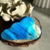 Natural cloud labradorite with intense blue reflection