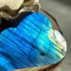 Natural cloud labradorite with intense blue reflection