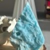Blue Aragonite Tower, Aragonite Obelisk Point Crystal Tower, Natural Blue Aragonite Calcite Tower with Geode · Decorative Crystal