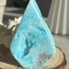 Blue Aragonite Tower, Aragonite Obelisk Point Crystal Tower, Natural Blue Aragonite Calcite Tower with Geode · Decorative Crystal