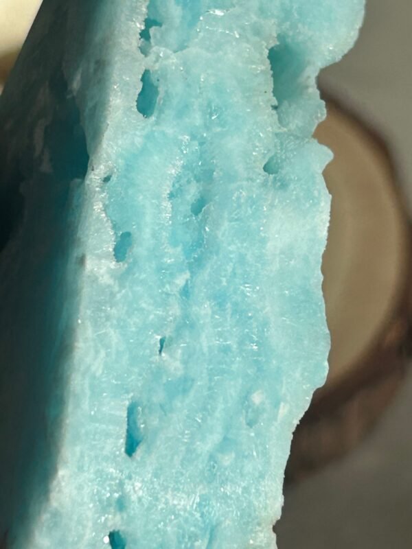 Blue Aragonite Tower, Aragonite Obelisk Point Crystal Tower, Natural Blue Aragonite Calcite Tower with Geode · Decorative Crystal