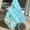 Blue Aragonite Tower, Aragonite Obelisk Point Crystal Tower, Natural Blue Aragonite Calcite Tower with Geode · Decorative Crystal