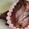 Pulsera de cuarzo rosa natural cristal