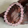 Pulsera de cuarzo rosa natural cristal