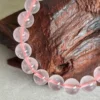Pulsera de cuarzo rosa natural cristal