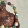 Pulsera de jaspe oceanico multicolor natural