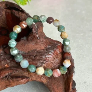 Pulsera de jaspe oceanico multicolor natural