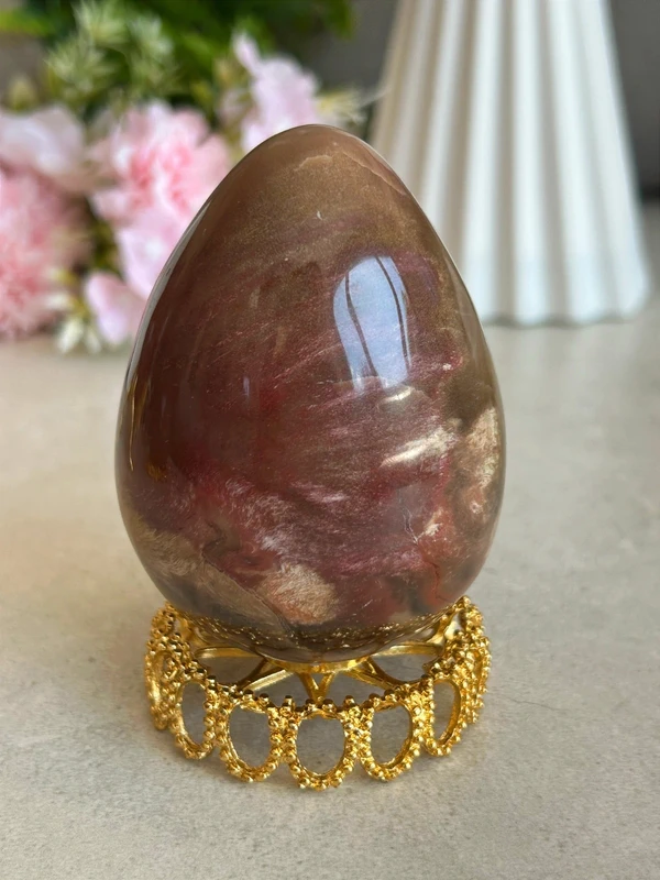 Golden Fiber Fossil Egg natural - huevo fosil con fibras doradas