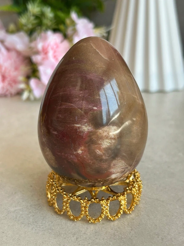 Golden Fiber Fossil Egg natural - huevo fosil con fibras doradas