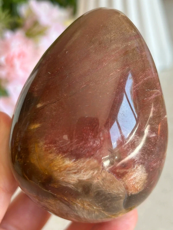 Golden Fiber Fossil Egg natural - huevo fosil con fibras doradas