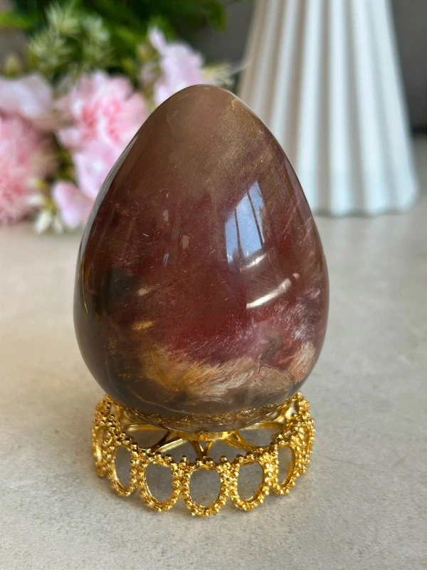 Golden Fiber Fossil Egg natural - huevo fosil con fibras doradas