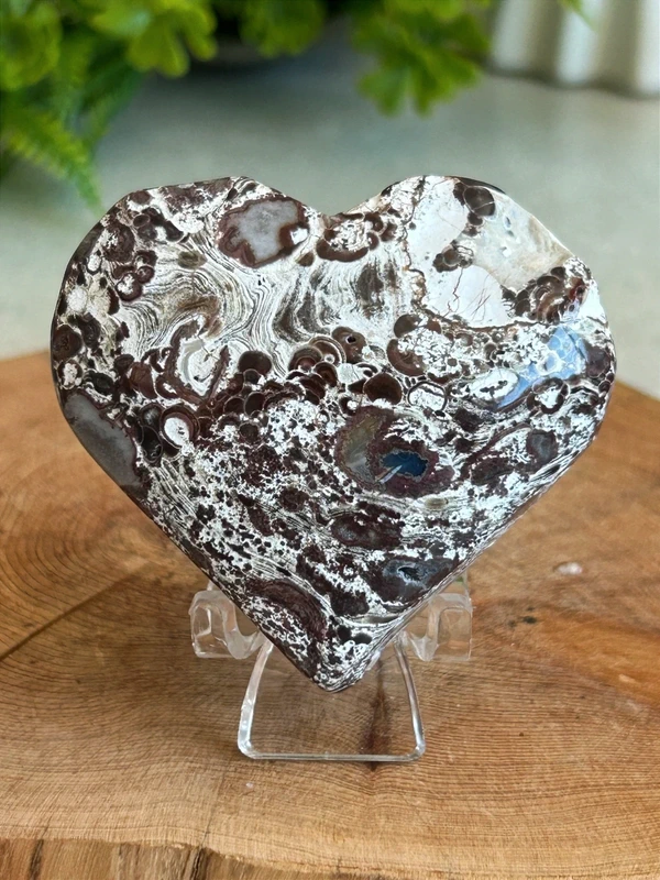 Corazon de Money Agate natural - con geodas