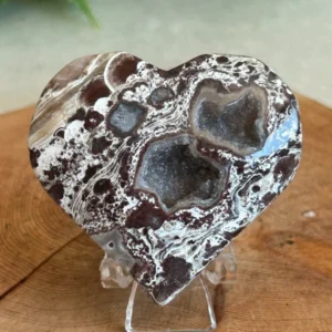 Corazon de Money Agate natural - con geodas