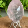 Huevo de cuarzo rosa natural transparente