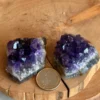 Pareja de amatistas naturales - violeta intenso