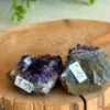Pareja de amatistas naturales - violeta intenso