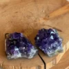 Pareja de amatistas naturales - violeta intenso