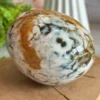 Huevo antiguo de Ocean Jasper natural - dos caras