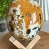 Huevo antiguo de Ocean Jasper natural - dos caras