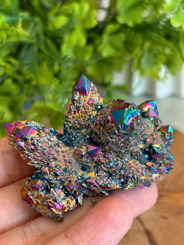 Drusa de cristal arcoiris - destellos multicolor