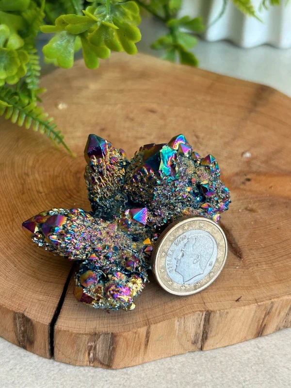 Drusa de cristal arcoiris - destellos multicolor
