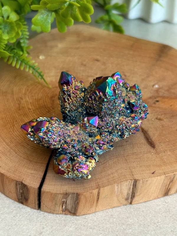 Drusa de cristal arcoiris - destellos multicolor