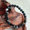 Pulsera de Onix negro natural - cuentas facetadas