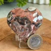 Corazon de Money Agate natural - tonos naranja