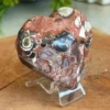 Corazon de Money Agate natural - tonos naranja
