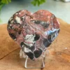 Corazon de Money Agate natural - tonos naranja