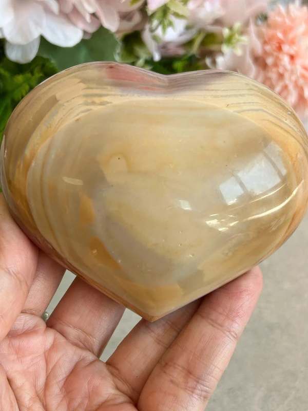 Corazon de jaspe oceanico natural grande
