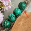 Esfera de malaquita natural - bandas verdes