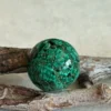 Esfera de malaquita natural - bandas verdes
