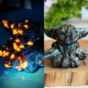 Figura de Sabio Anciano tallada en Fire Stone natural